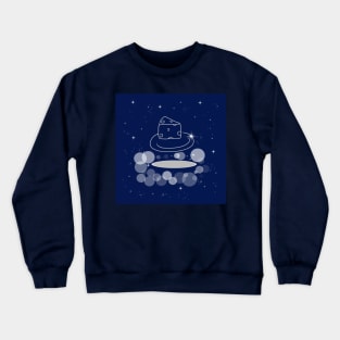 cheese, dairy product, food, breakfast, lunch, dinner, delicious, satisfying, illustration, shine, stars, beautiful, style, glitter, space, galaxy Crewneck Sweatshirt